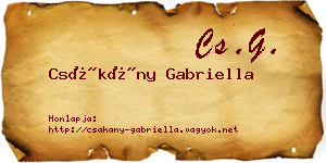 Csákány Gabriella névjegykártya