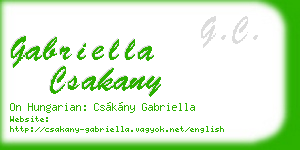 gabriella csakany business card